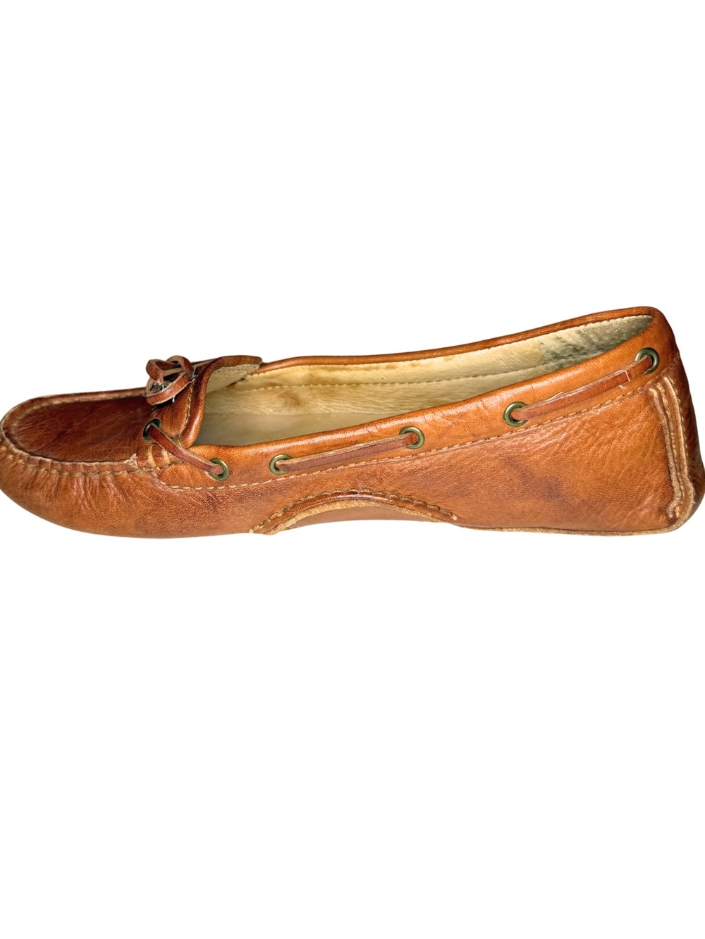 Frye Leather Reagan Campus Driver Moccasin Loafers Brown Women’s Size 7 - Picture 9 of 11